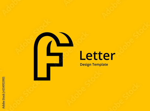 Letter F logo icon design template elements