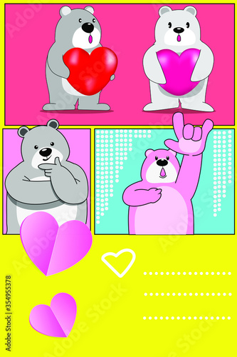 teddy bears with hearts