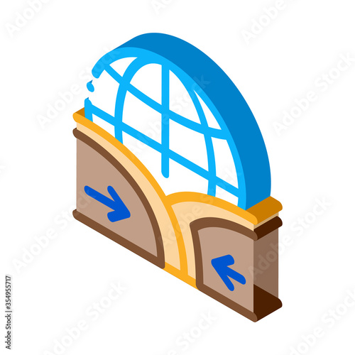 global action ground movement icon vector. isometric global action ground movement sign. color isolated symbol illustration