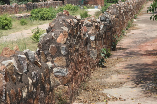 Opposite fort, Purana Qila, Hindustani for Old Fort also formerly called Shergarh & Sher Fort is one of the oldest forts in Delhi, India  photo