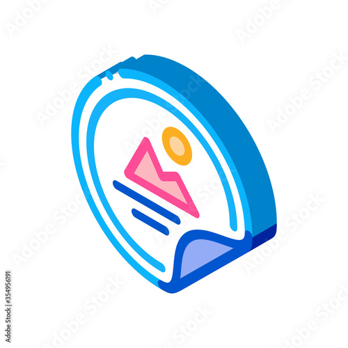 color sticker icon vector. isometric color sticker sign. color isolated symbol illustration