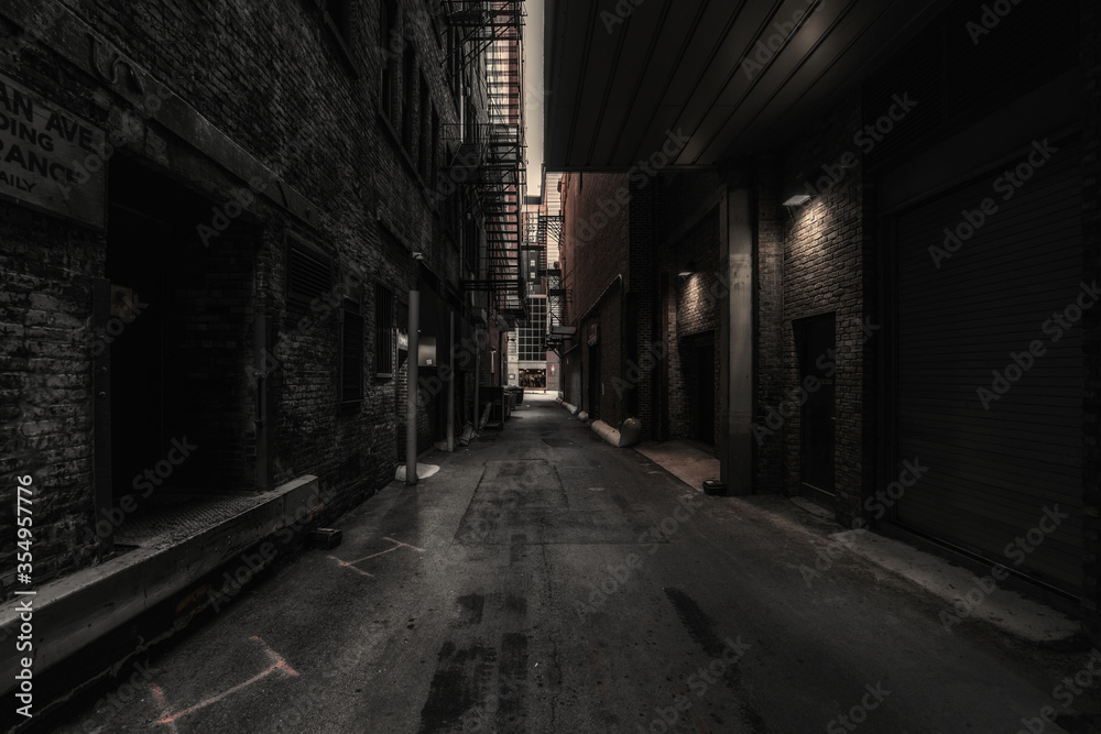 Empty alley Chicago