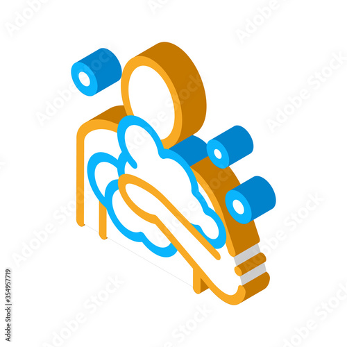man in soap suds icon vector. isometric man in soap suds sign. color isolated symbol illustration