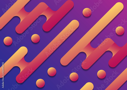 colorful vector abstract background with stretched shapes