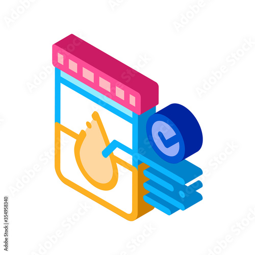 regular urine test in vitro icon vector. isometric regular urine test in vitro sign. color isolated symbol illustration