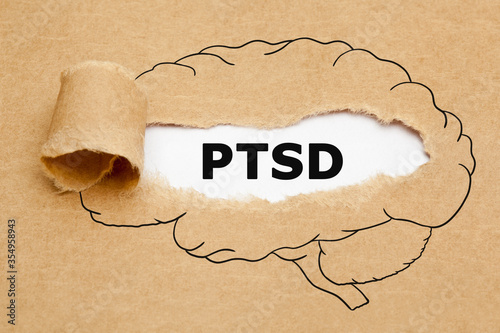 PTSD Post Traumatic Stress Disorder Brain Concept photo