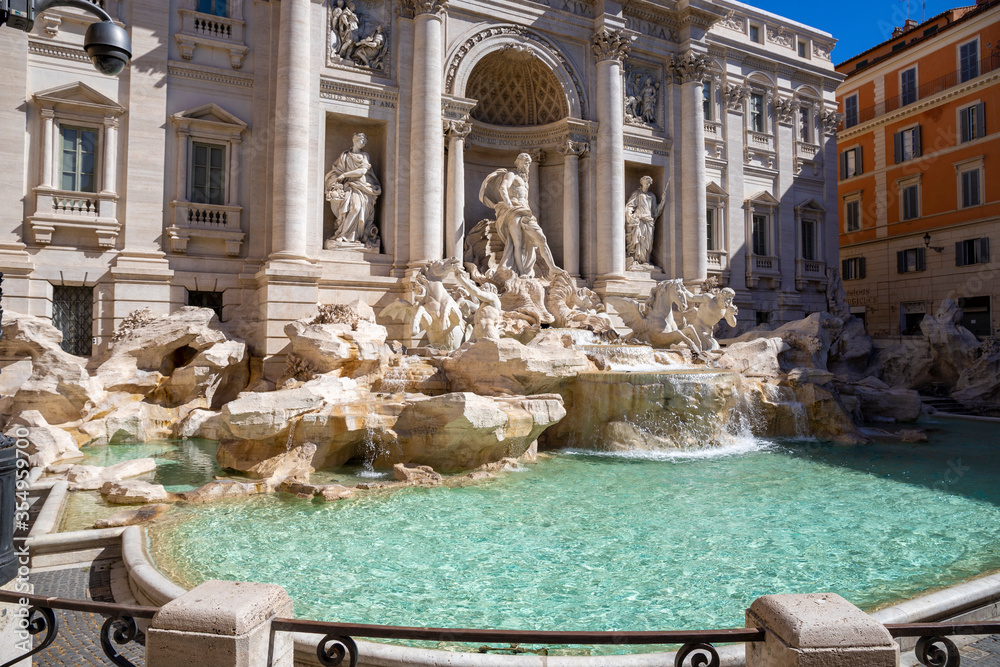 Trevi Fountain, one of the largest and most famous fountains in Rome