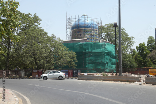 Sabz Burj on Mathura road traffic circle New Delhi, India  photo