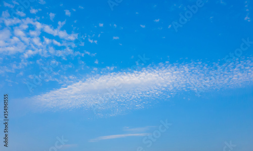 Scattered clouds in the bluesky.
