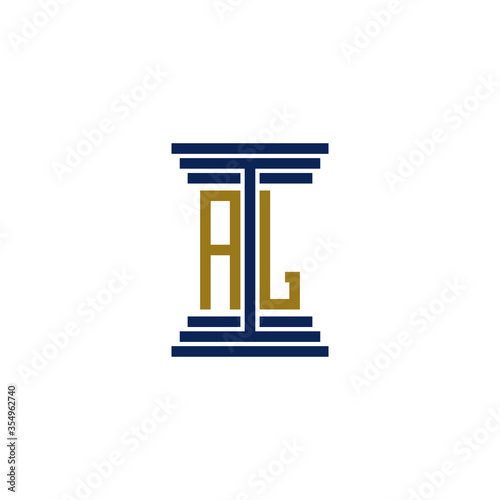 al logo design vector icon