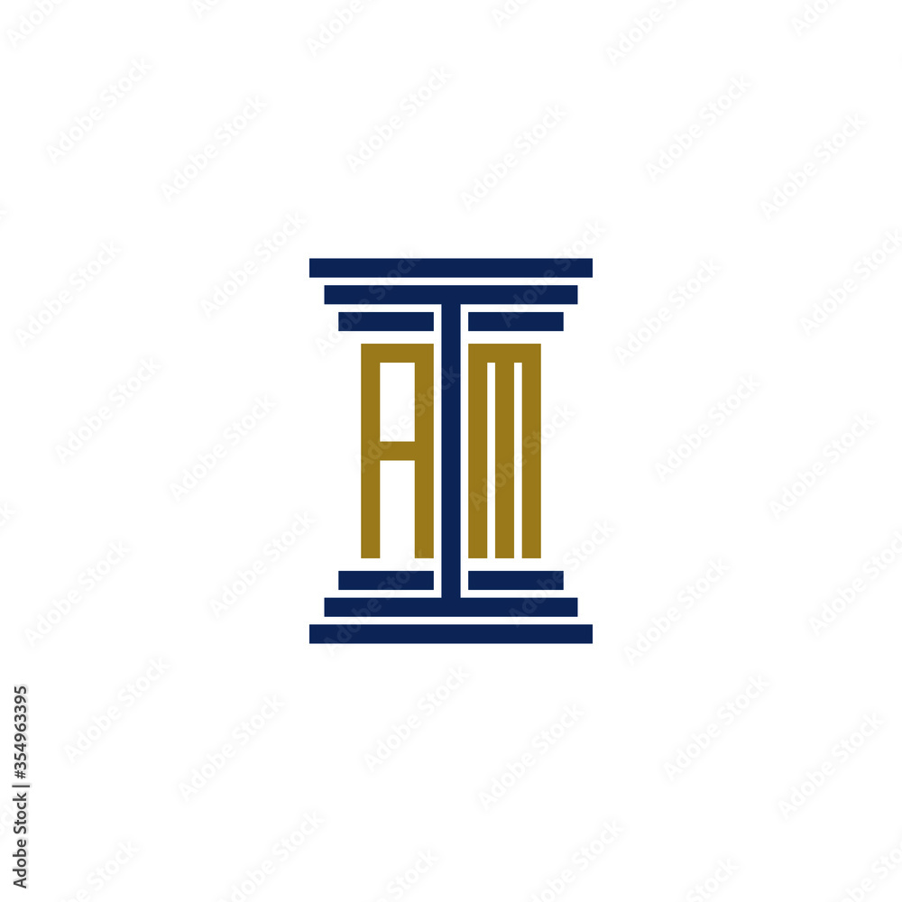 am logo design vector icon am logo design vector icon