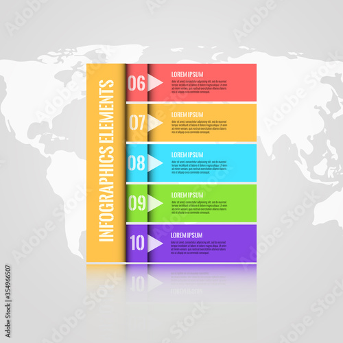 Business concept with banners for options, parts or steps isolated on white background.