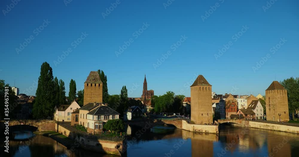 Vauban bridge in Strasbourg Alsace Vauban bridge in Strasbourg Alsace