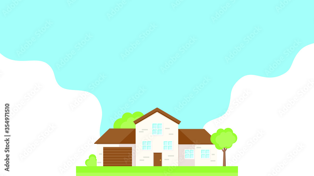 This is a facade of the house. Vector banner. This is a facade of the house. Vector banner.