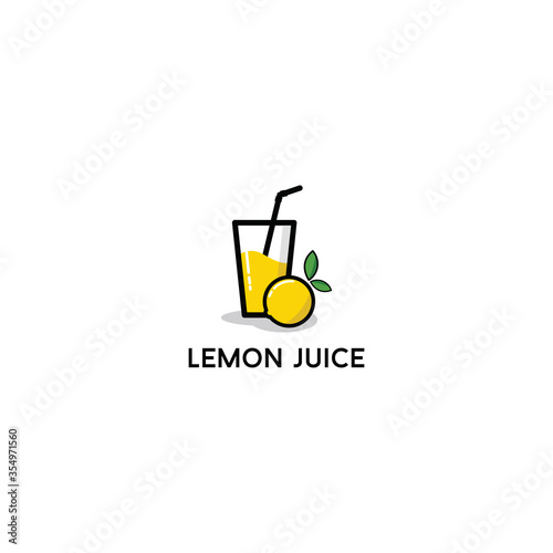 fruit lemon juice smoothies template logo vector illustration