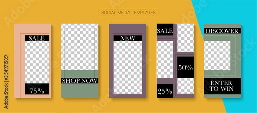 Mobile Stories Vector Collection.