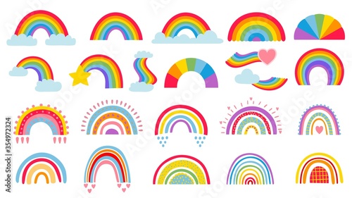 Fotografie, Obraz Cartoon rainbow