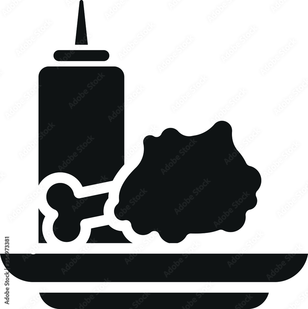 Obraz premium chicken fry icon