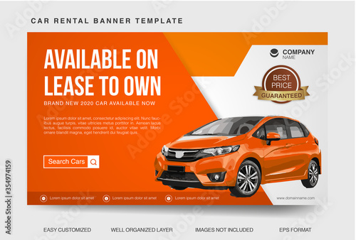 Car rental banner template