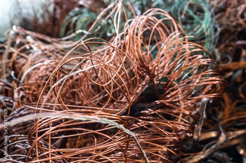 copper wire scrap from electric cable recycling with selective focus