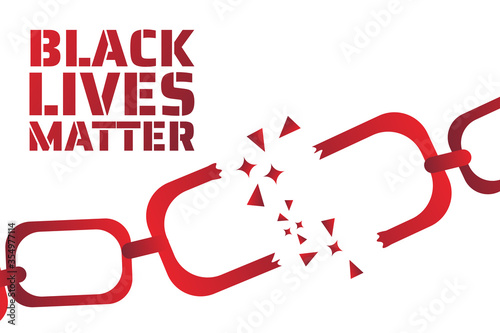 Black Lives Matter concept. Template for background, banner, poster with text inscription. Vector EPS10 illustration.