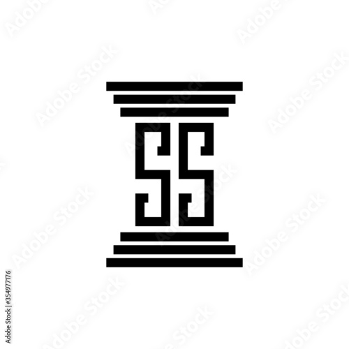 ss logo design vector icon
