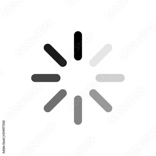 Download black flat icon. Loading sign. Vector illustration for web page, app, promo. UI UX GUI design element. Editable stroke