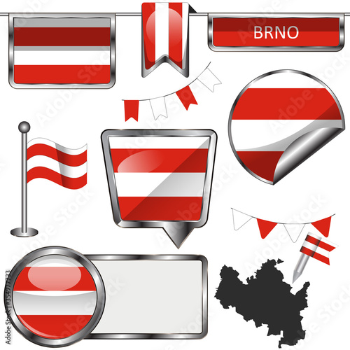 Flag of Brno, Czech Republic
