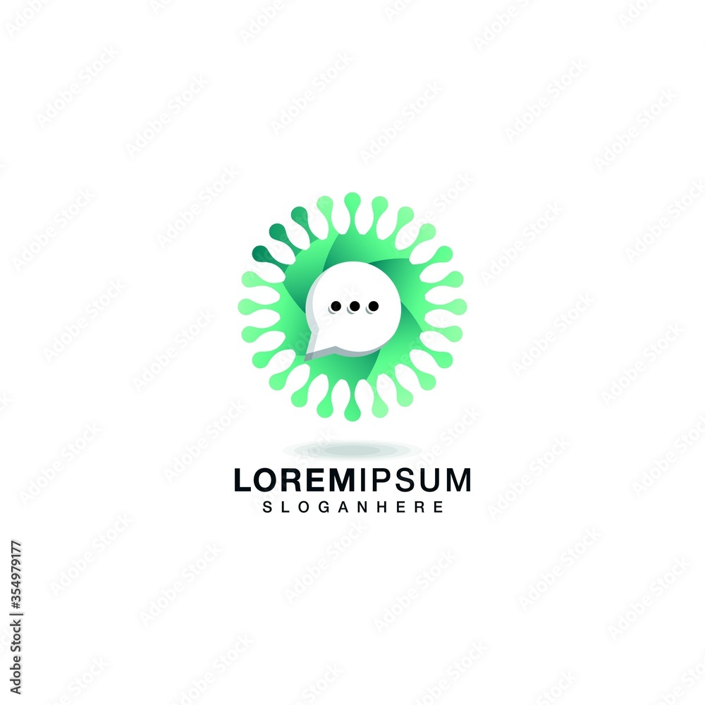 Fototapeta premium corona virus covid19 communication logo design