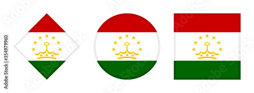 tajikistan flag icon set. isolated on white background Free Download tajikistan flag icon set. isolated on white background - GFXLoad