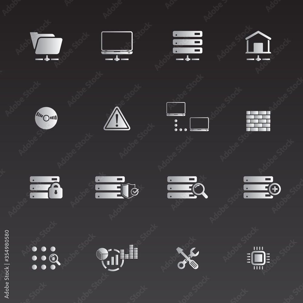 Web Hosting Icon Set Web Hosting Icon Set