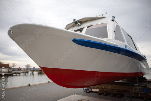 boat on commercial dock to repair