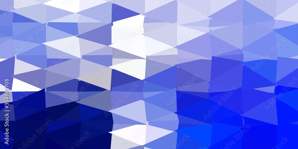 Fototapeta premium Dark blue vector triangle mosaic pattern.