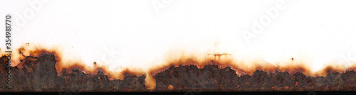 Rust of metals.Corrosive Rust on old iron.Use as illustration for presentation.Background rust texture as a panorama.     