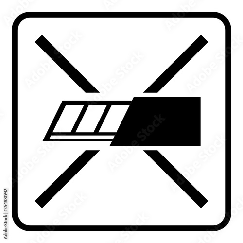 Fragile vector symbol isolated on white background, cutter knife icon