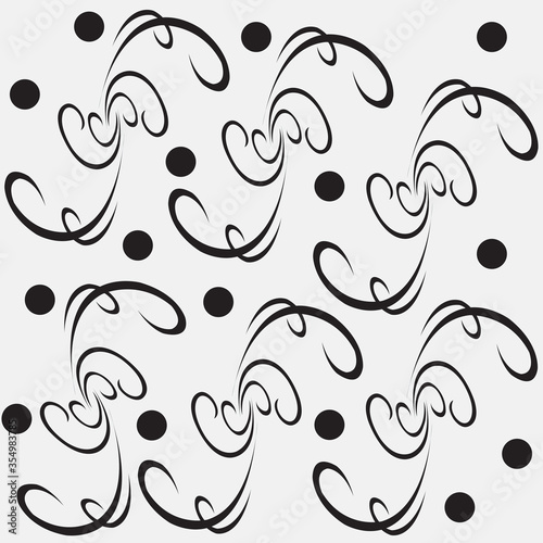 batik patterns with curved lines, for fabrics, wrappers, textiles, vector designs