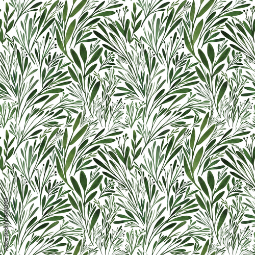 Spring seamless pattern  green and white background for your wedding. 