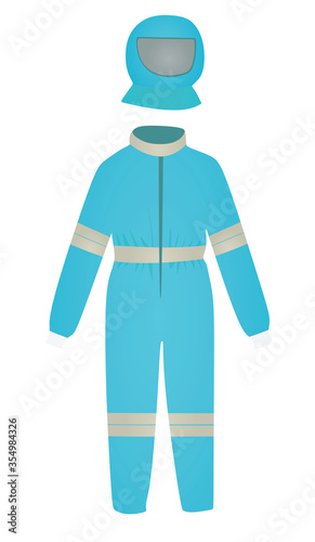 Space suit and helmet. vector illustration