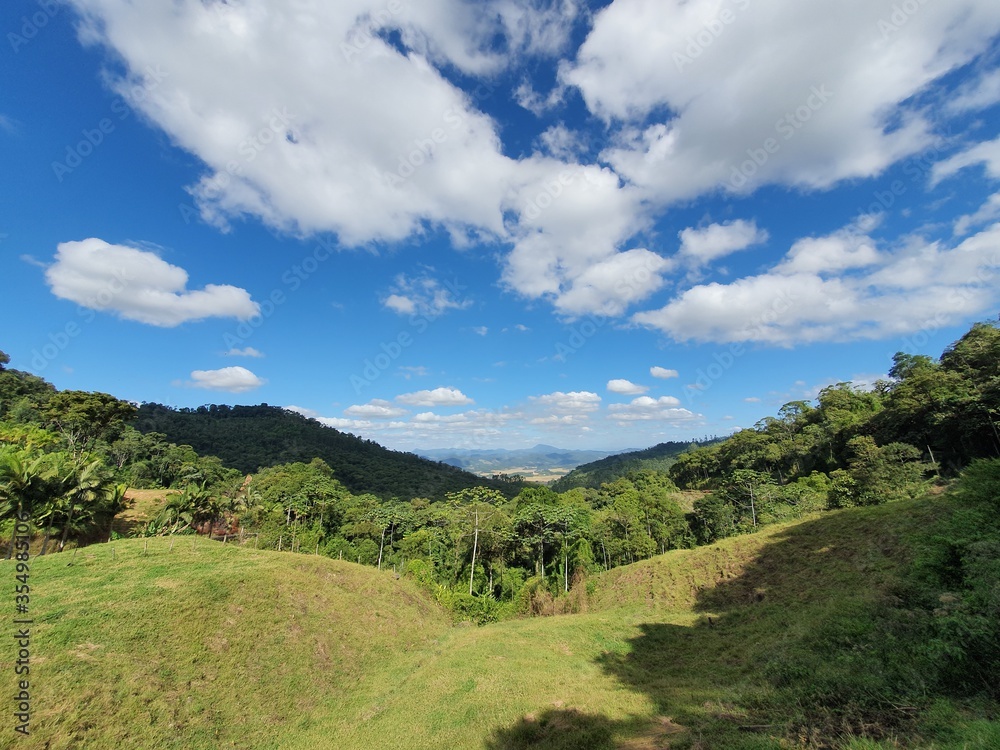 landscape with blue sky