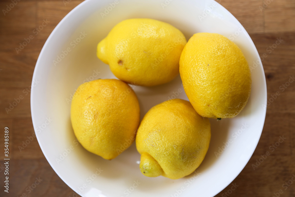 Amalfi Sfusato lemons in bowl Amalfi Sfusato lemons in bowl