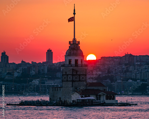 sunset over the city of Istanbul