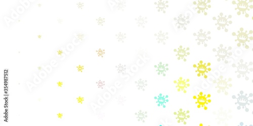 Light multicolor vector pattern with coronavirus elements.