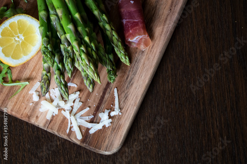 Asparagus with the prosciutto