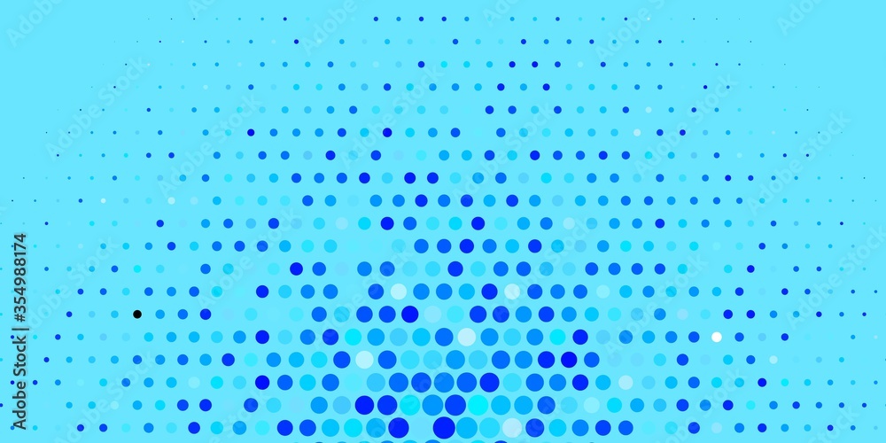 Dark BLUE vector background with bubbles. Colorful illustration with gradient dots in nature style. Design for your commercials.