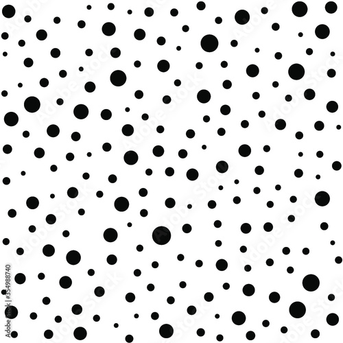 Abstract repeatable white dots background, pattern. Background. Random speckled, dotted pattern. Seamlessly repeatable circle pattern.
