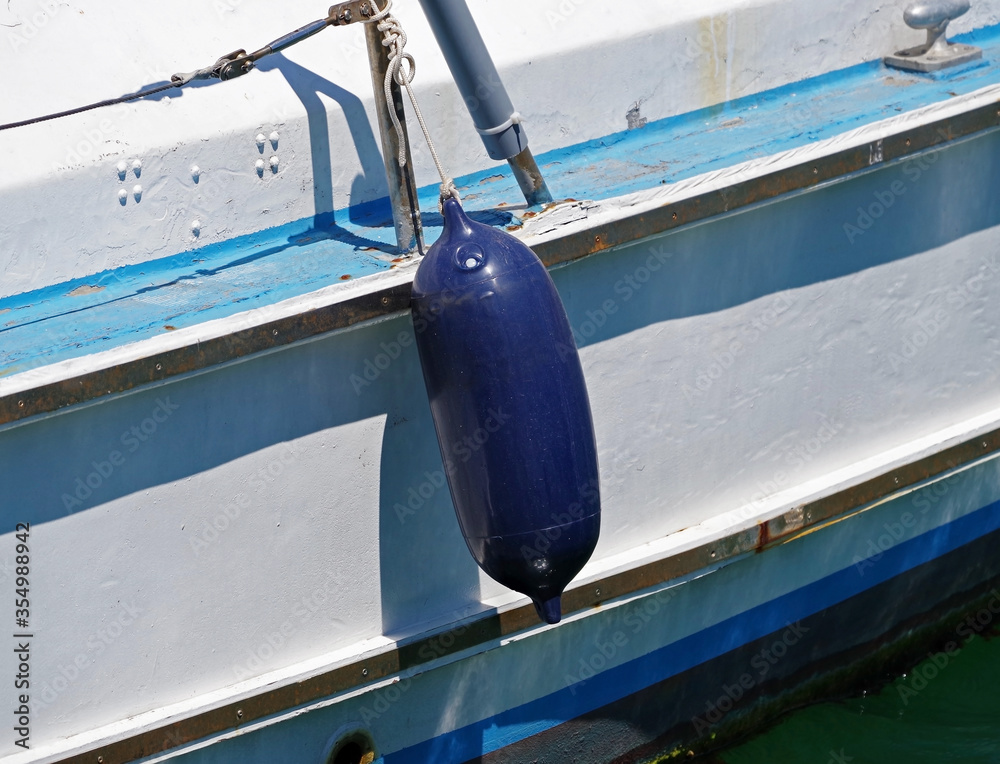 inflatable ship fenders hanging