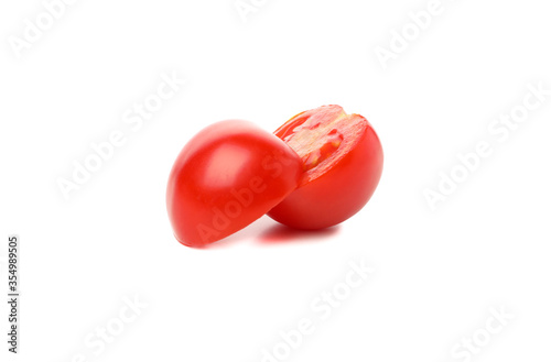 Fresh ripe tomato isolated on white background