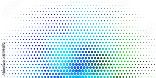 Light Blue  Green vector backdrop with dots. Colorful illustration with gradient dots in nature style. Pattern for wallpapers  curtains.