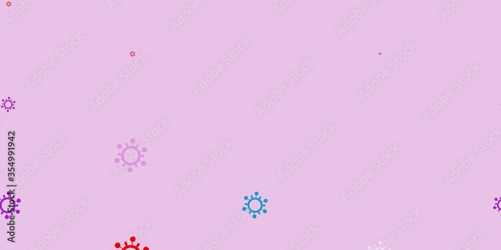 Light Pink, Green vector backdrop with virus symbols. Light Pink, Green vector backdrop with virus symbols.
