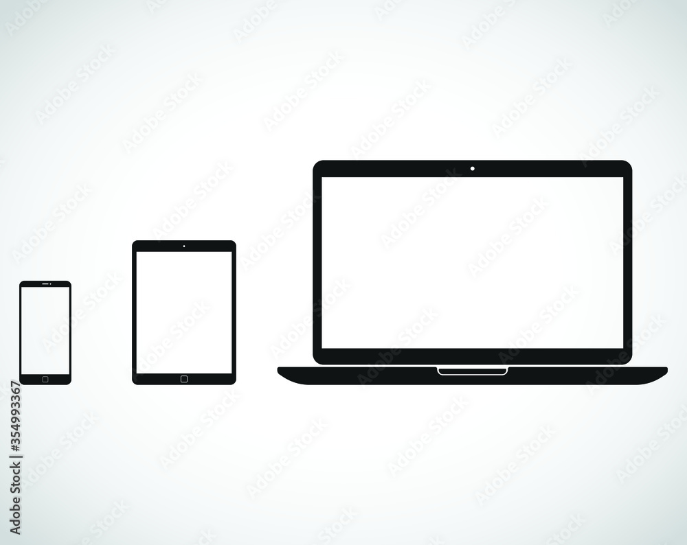 device icon. mobile, laptop, tablet, desktop and monitor icon. vector device icon. mobile, laptop, tablet, desktop and monitor icon. vector